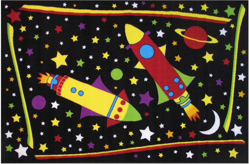 Fun Rugs Ft-524 3958 Fun Time-new Collection Outer Space Multi-color - 39 X 58 In.