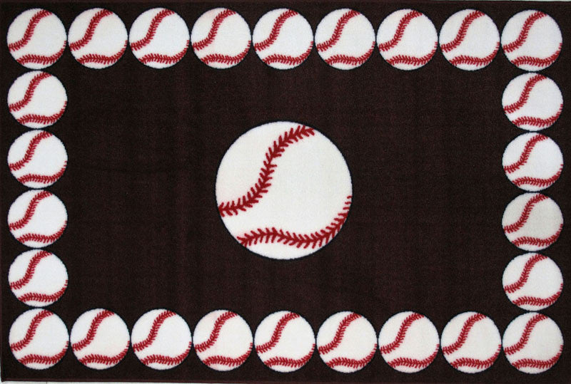 Fun Rugs Ft-91-1929 Fun Time Collection Baseball Time Multi-color - 19 X 29 In.