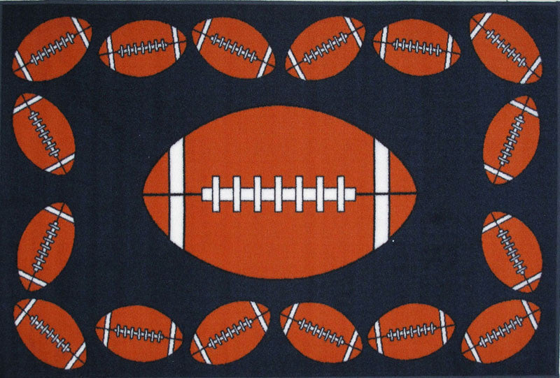 Fun Rugs Ft-92-3958 Fun Time Collection Football Time Multi-color - 39 X 58 In.