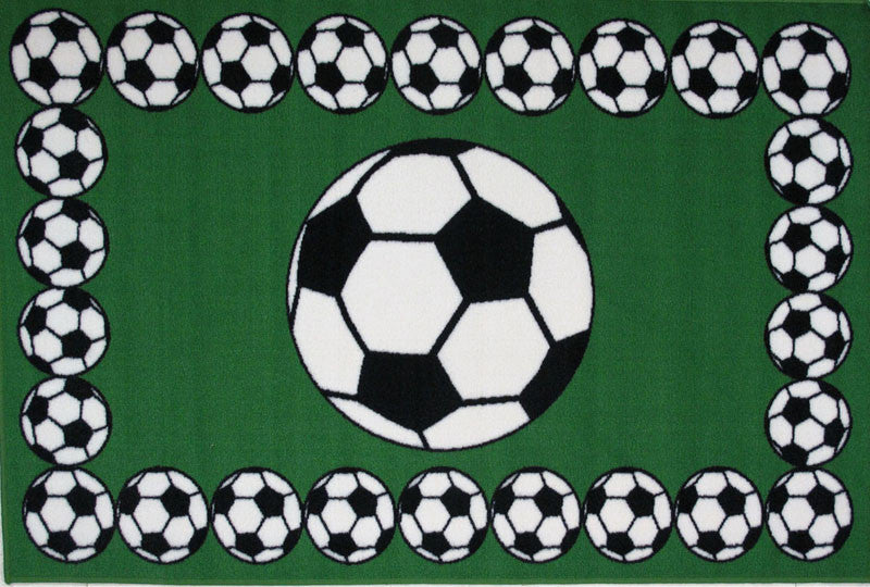 Fun Rugs Ft-94-1929 Fun Time Collection Soccer Time Multi-color - 19 X 29 In.
