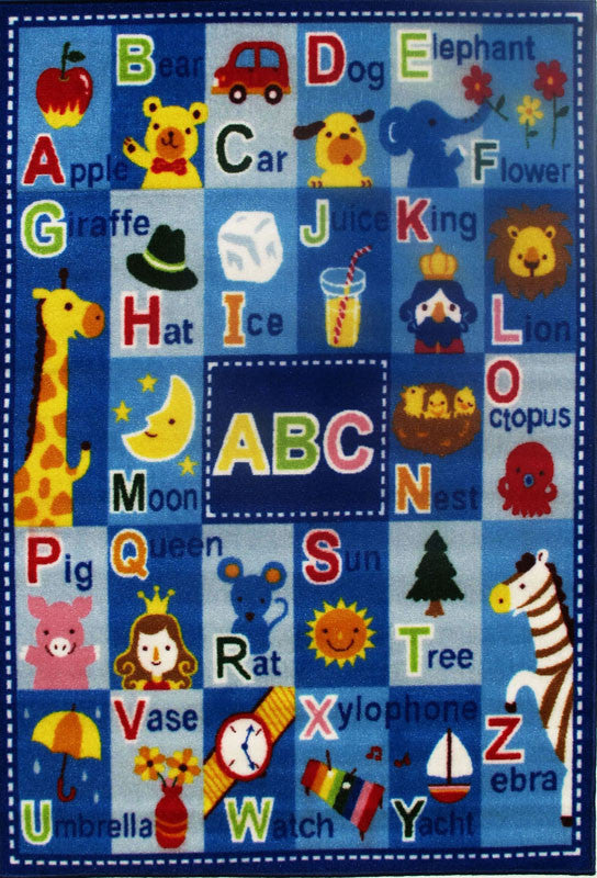 Fun Rugs Ft-95 3958 Fun Time Collection Letters & Names Multi-color - 39 X 58 In.