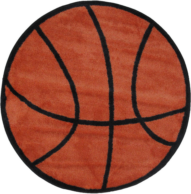 Fun Rugs Fts-004 39rd Fun Time Shape Collection Basketball Multi-color - 39rd In.