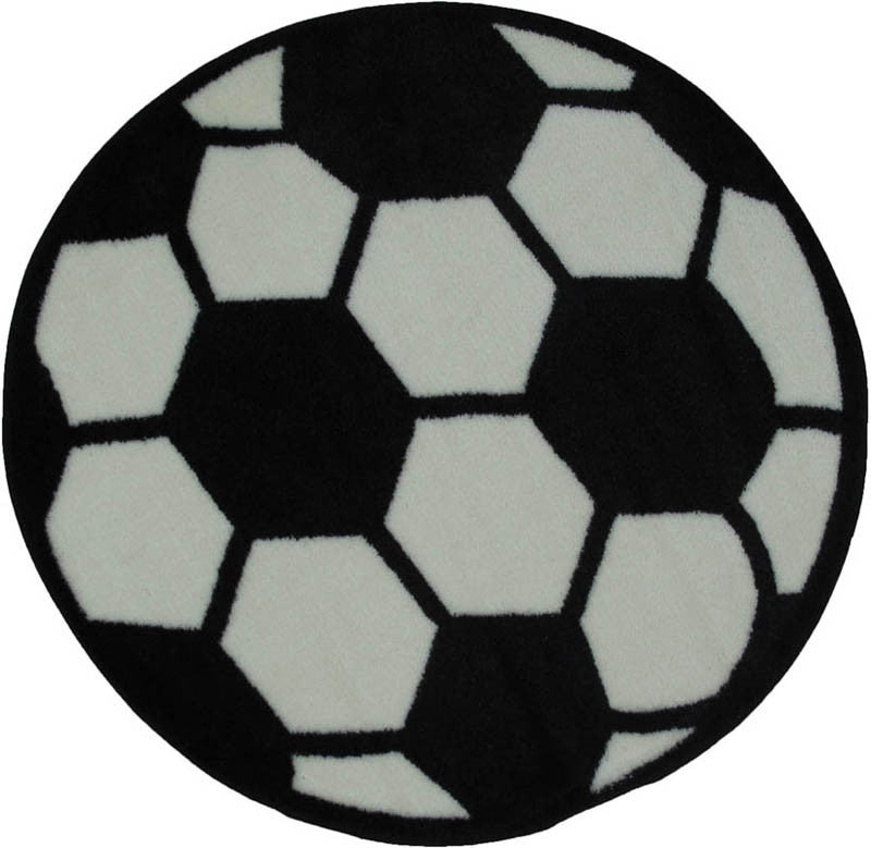 Fun Rugs Fts-007 39rd Fun Time Shape Collection Soccerball Multi-color - 39rd In.