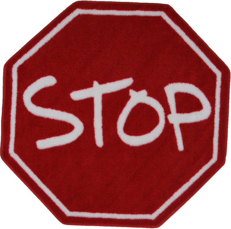 Fun Rugs Fts-029 39rd Fun Time Shape Collection Stop Sign Multi-color - 39rd In.