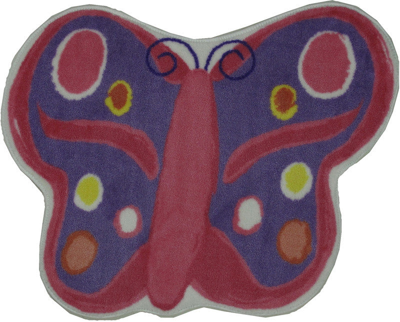 Fun Rugs Fts-064 3539 Fun Time Shape Collection Butterfly Multi-color - 35 X 39 In.
