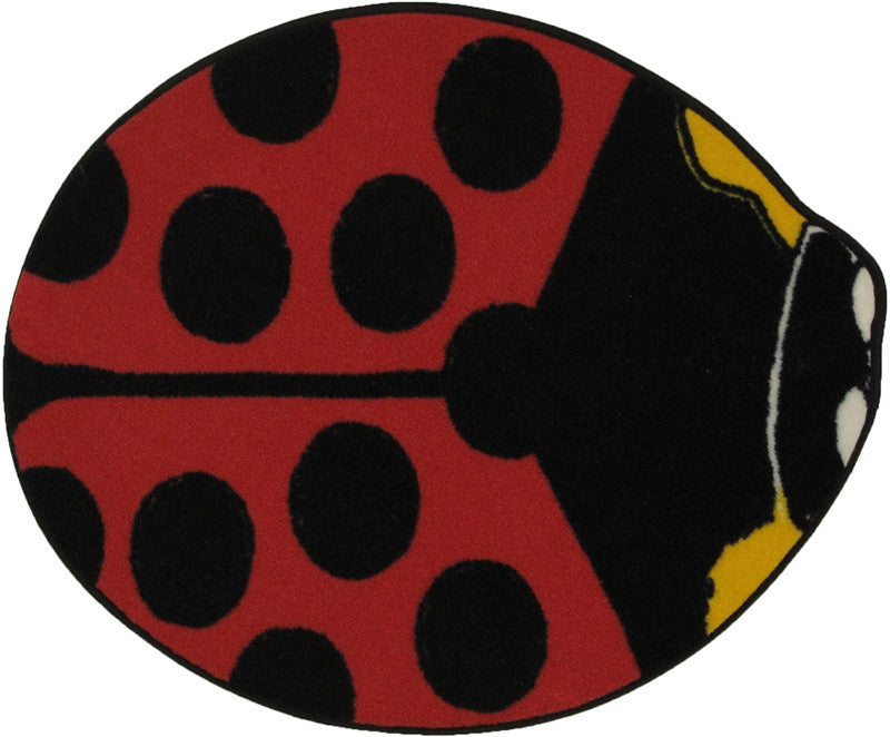 Fun Rugs Fts-073 3539 Fun Time Shape Collection Red Lady Bug Multi-color - 35 X 39 In.