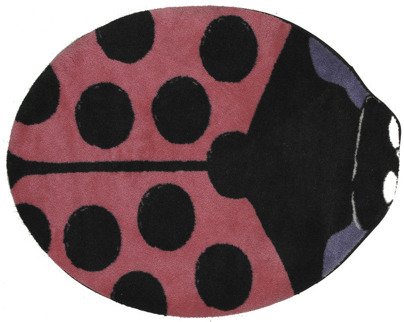 Fun Rugs Fts-074 3539 Fun Time Shape Collection Pink Lady Bug Multi-color - 35 X 39 In.