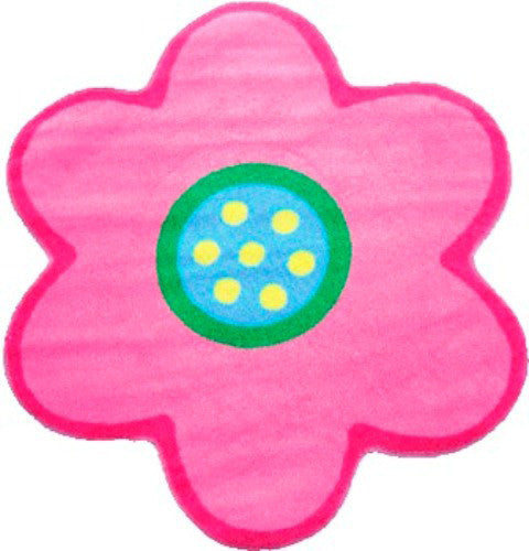 Fun Rugs Fts-077 3939 Fun Time Shape Collection Poppy Light Pink Multi-color - 39 X 39 In.