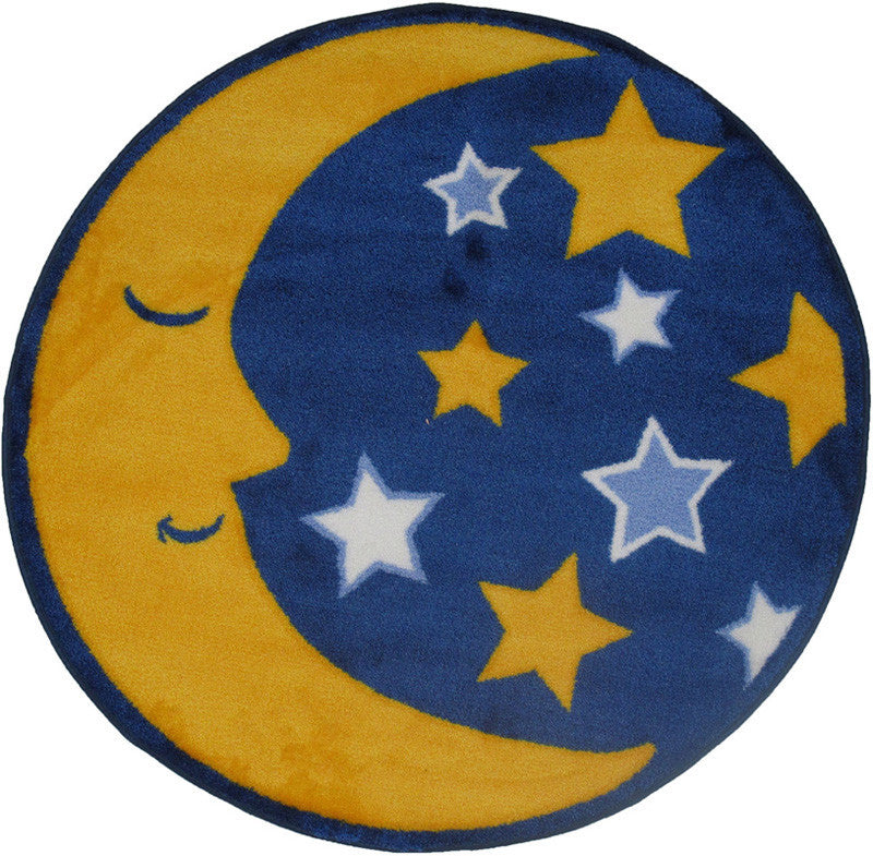Fun Rugs Fts-123 31rd Fun Time Shape Collection Moon & Stars Multi-color - 31rd In.