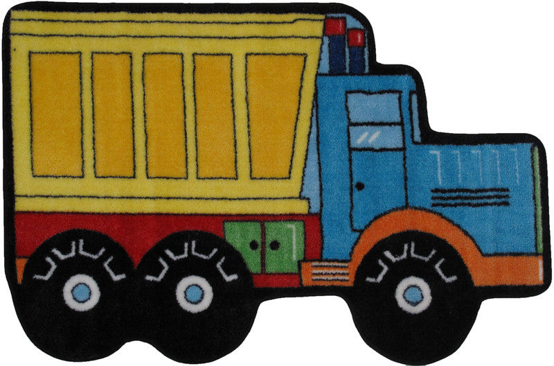 Fun Rugs Fts-132 3147 Fun Time Shape Collection Dump Truck Multi-color - 31 X 47 In.