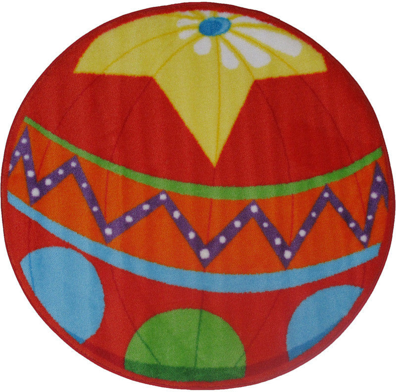Fun Rugs Fts-137 39rd Fun Time Shape Collection Circus Ball Multi-color - 39rd In.