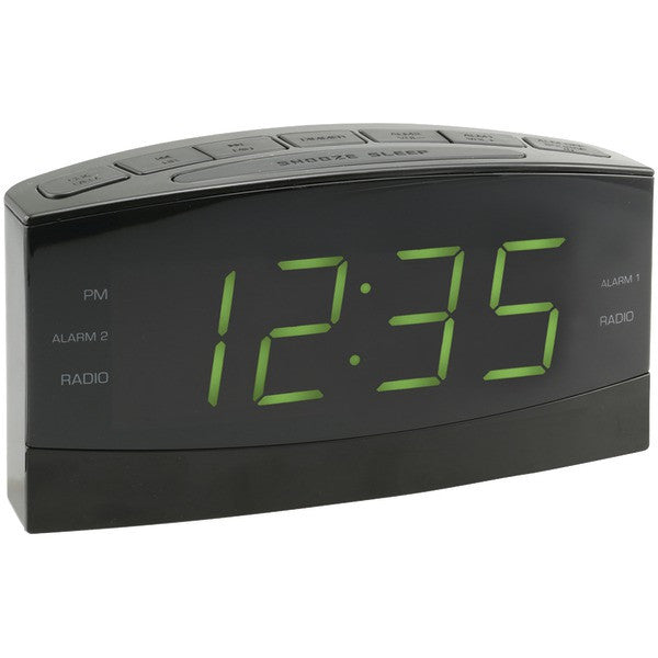 Gpx C336b Dual Alarm Am/fm Clock Radio With 1.8" Led Display