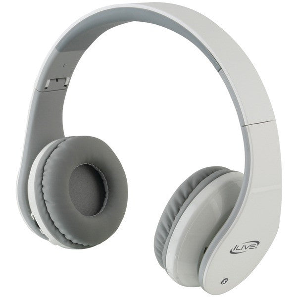 Ilive Blue Iahb64w Bluetooth Headphones With Microphone (white)