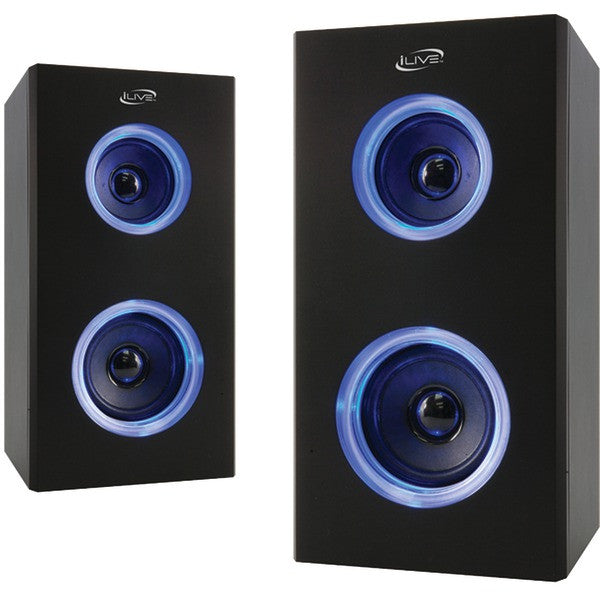 Ilive Isb2006b Dual Bluetooth Speakers With Leds