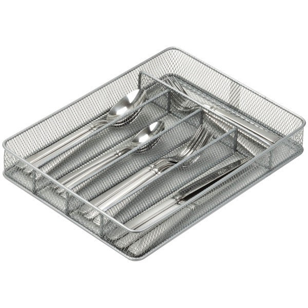 Honey Can Do Kch-02154 5-compartment Steel Mesh Cutlery Tray