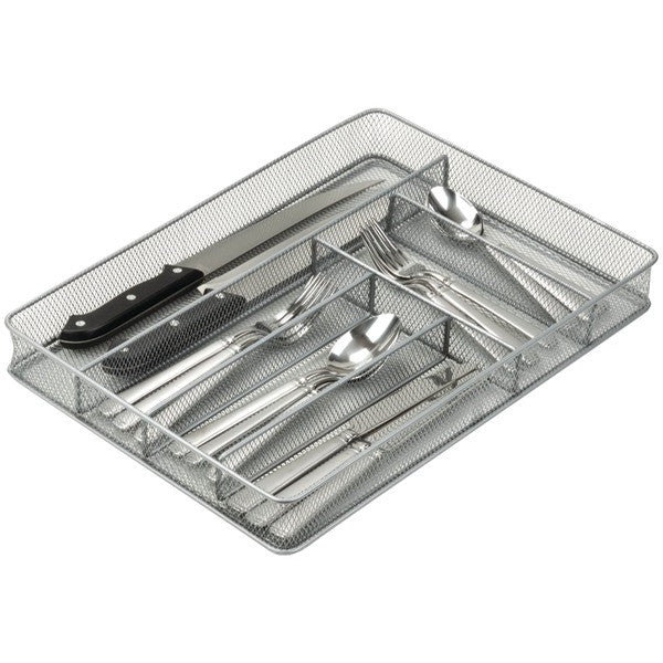 Honey Can Do Kch-02162 6-compartment Steel Mesh Cutlery Tray
