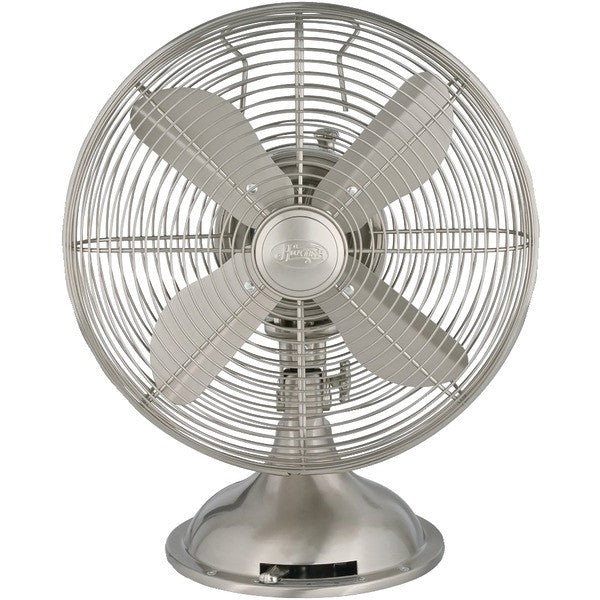 Hunter Fan Company 90400 12" Retro Personal Table Fan With Brushed Nickel Finish