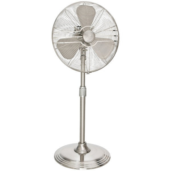 Hunter Fan Company 90438 16" Retro Pedestal Stand Fan With Brushed Nickel Finish