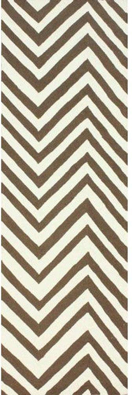 Nuloom Hjhk04b-26010 Heritage Collection Beige Finish Hand Hooked Chevron Area Rug