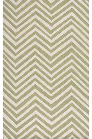 Nuloom Hjhk04c-508 Heritage Collection Green Finish Hand Hooked Chevron Area Rug