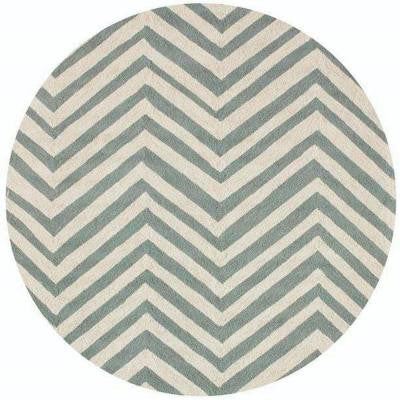 Nuloom Hjhk04d-606r Heritage Collection Light Blue Finish Hand Hooked Chevron Area Rug