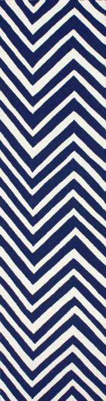 Nuloom Hjhk04e-26010 Heritage Collection Navy Blue Finish Hand Hooked Chevron Area Rug