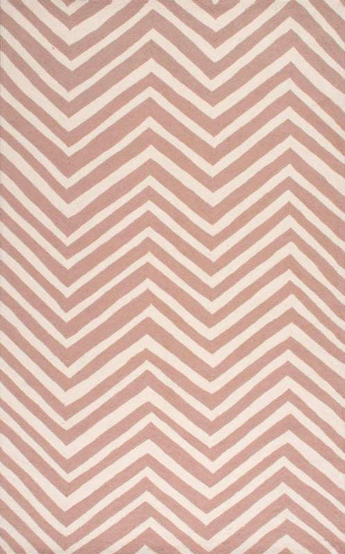 Nuloom Hjhk04f-860116 Heritage Collection Cream Finish Hand Hooked Chevron Area Rug