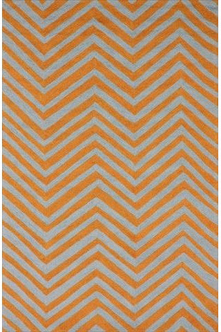 Nuloom Hjhk04h-508 Heritage Collection Marquis Orange Finish Hand Hooked Chevron Area Rug