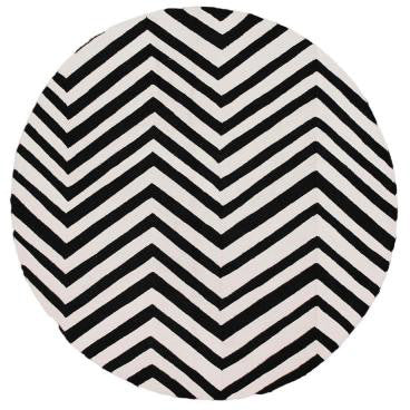 Nuloom Hjhk04i-606r Heritage Collection Black Finish Hand Hooked Chevron Area Rug