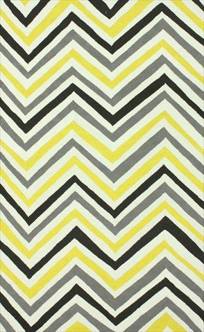 Nuloom Hjhk04j-508 Heritage Collection Lemon Finish Hand Hooked Chevron Area Rug