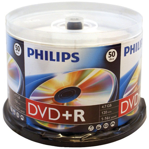 Philips Dr4s6b50f/17 4.7gb 16x Dvd+rs (50-ct Cake Box Spindle)