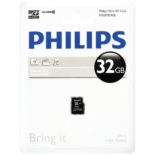 Philips Fm32md45b/27 32gb Class 10 Microsdhccard