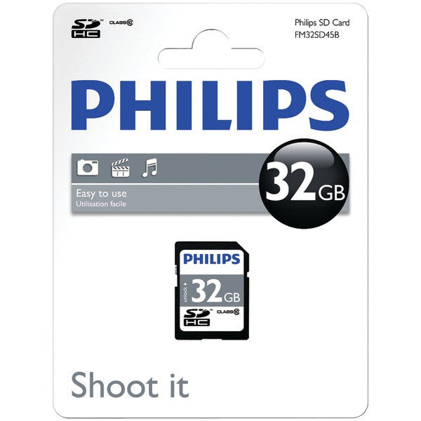 Philips Fm32sd45b/27 Sdhc Card (32gb, Class 10)