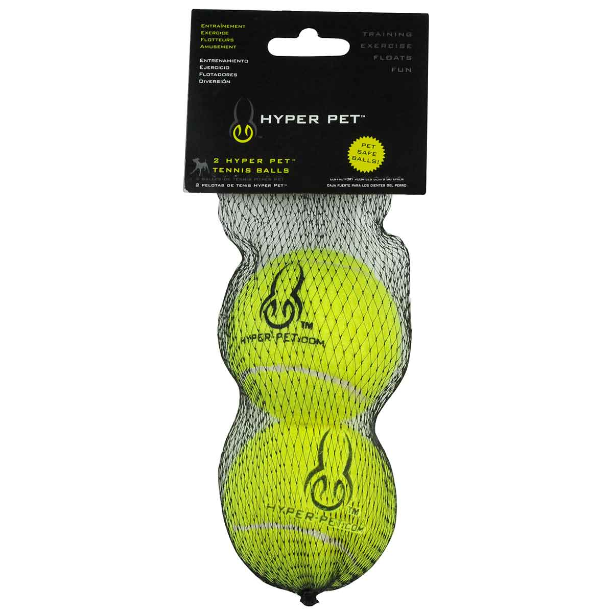 Hyper Pet Hyp50107 Squeaks Tennis Balls Two Pack