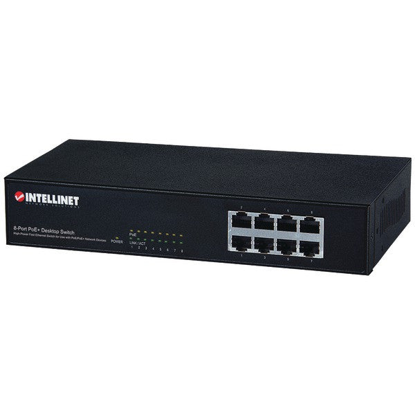 Intellinet Network Solutions 560764 8-port Poe+ Desktop Switch