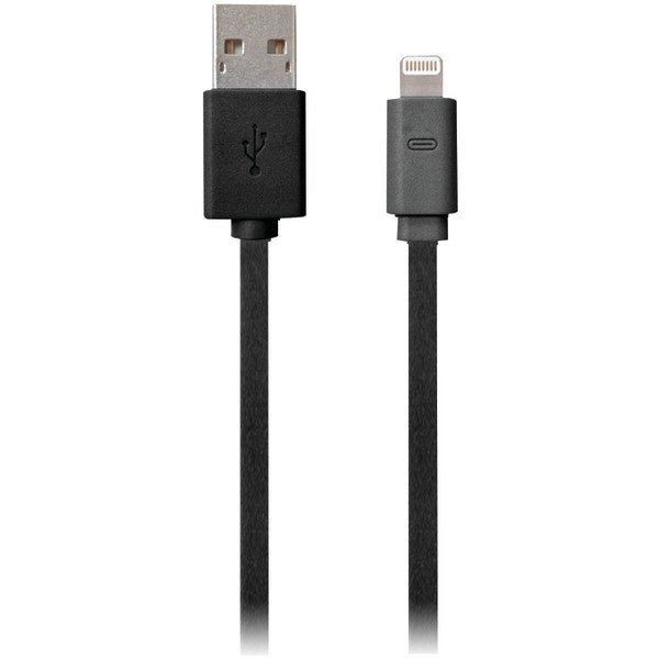 Iessentials Iplh5-fdc-bk Charge & Sync Flat Lightning to Usb Cable, 3.3ft (black)