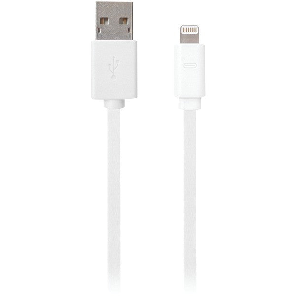 Iessentials Iplh5-fdc-wt Charge & Sync Flat Lightning To Usb Cable, 3.3ft (white)