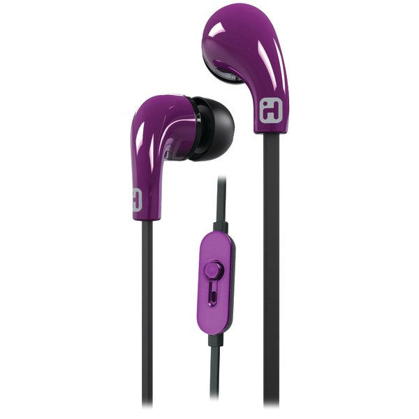 Ihome Ib26uc Noise-isolating Earbuds With Microphone (purple)