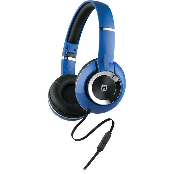 Ihome Ib46lbc On-ear Foldable Headphones With Microphone (blue/black)