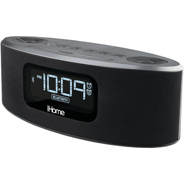 Ihome Ibt31gc Bluetooth Stereo Fm Clock Radio & Speakerphone With Usb Charging (gunmetal)
