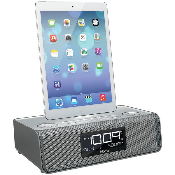 Ihome Idl43s Dual Alarm Clock Radio With Lightning & Usb Docks