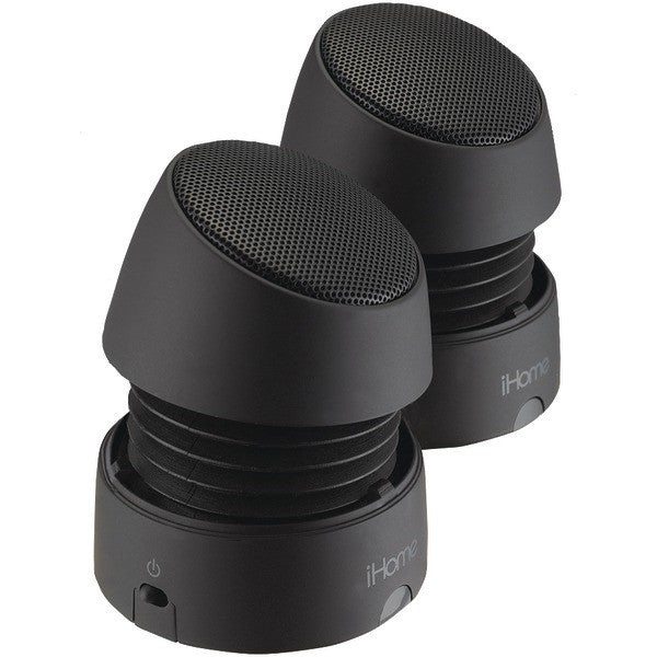 Ihome Ihm79bc Rechargeable Mini Stereo Speakers (black)