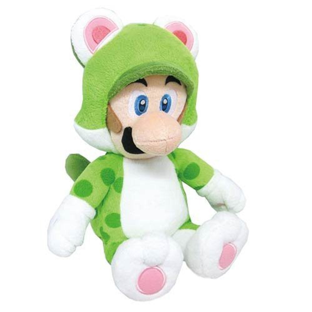 Nintendo Official Super Mario 3d World 14" Large Neko Cat Luigi Plush