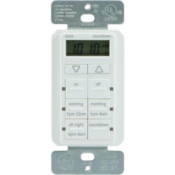 Ge 25055 Touchsmart In-wall Digital Timer With 6 Pushbuttons