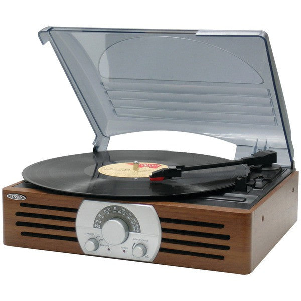 Jensen Jta-222 3-speed Stereo Turntable With Am/fm Stereo Radio