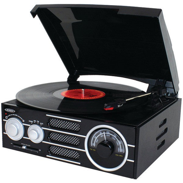 Jensen Jta300 3-speed Stereo Turntable With Am/fm Stereo Radio