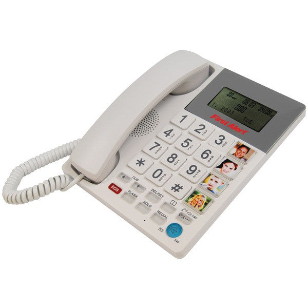 First Alert Sfa3275 Big-button Corded Telephone With Emergency Key