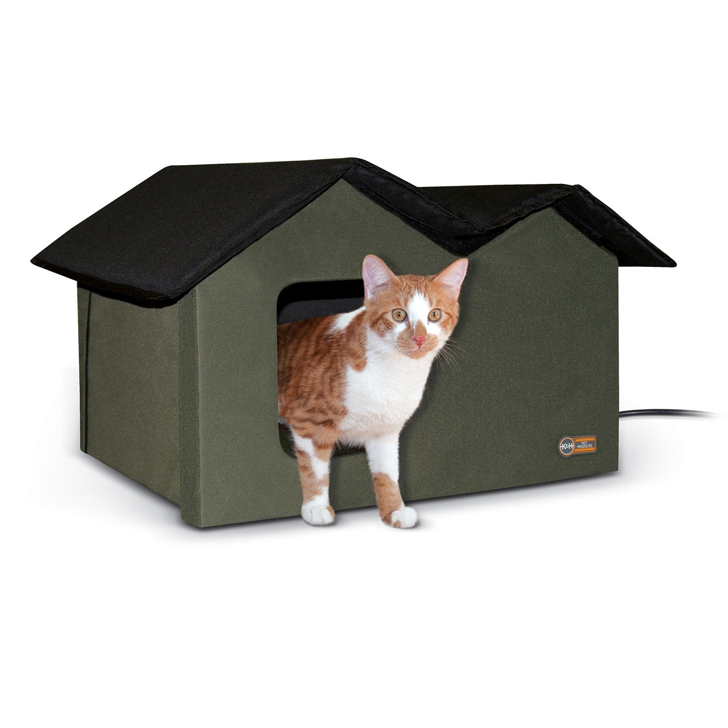 K&h Pet Products Kh3973 Heated Outdoor Kitty House Extra Wide