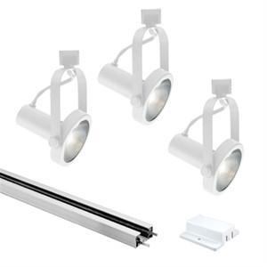 Jesco Kit-3hhv230whwh 3-light 4 Ft Track Lighting Kit