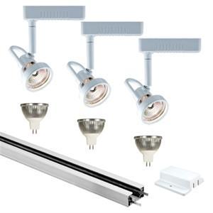 Jesco Kit-3led143whwh 3-light 4 Ft Track Lighting Kit